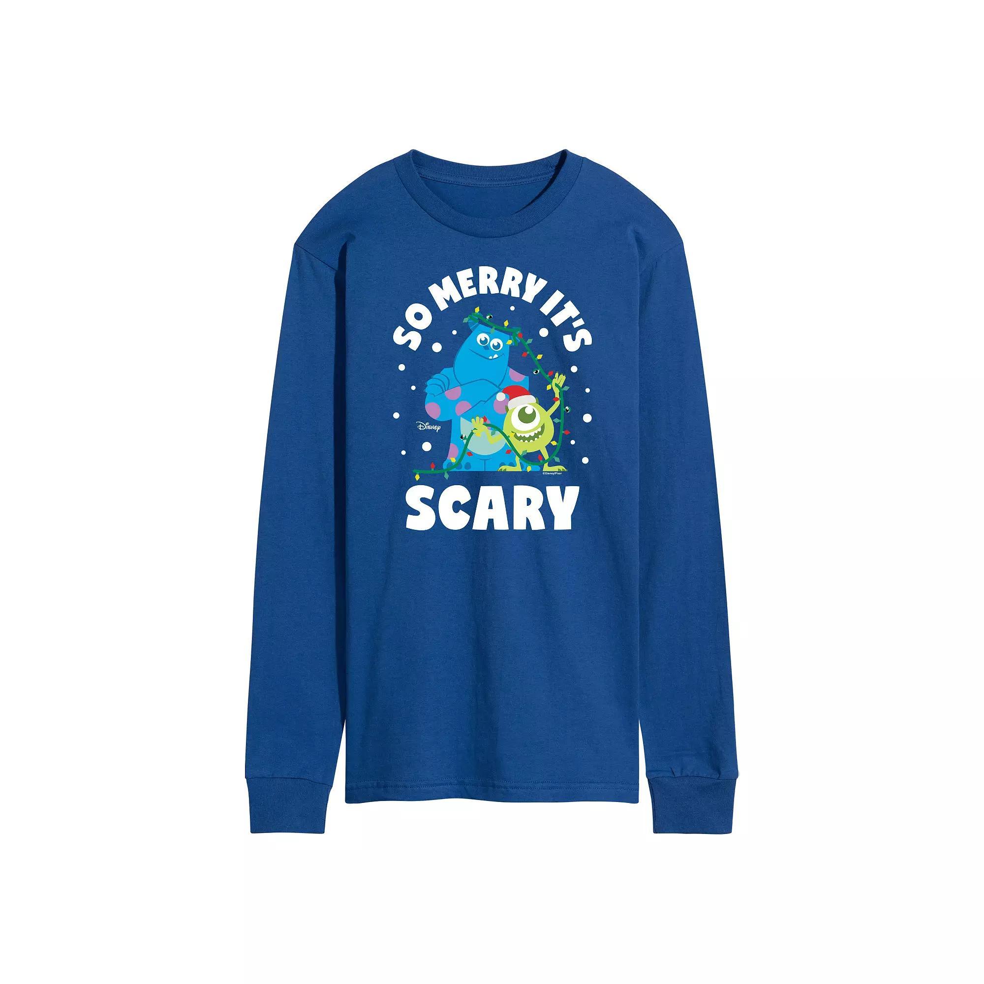 Disney / Pixar's Monsters Inc. Men's So Merry It's Scary Long Sleeve Graphic Tee,  Product Image