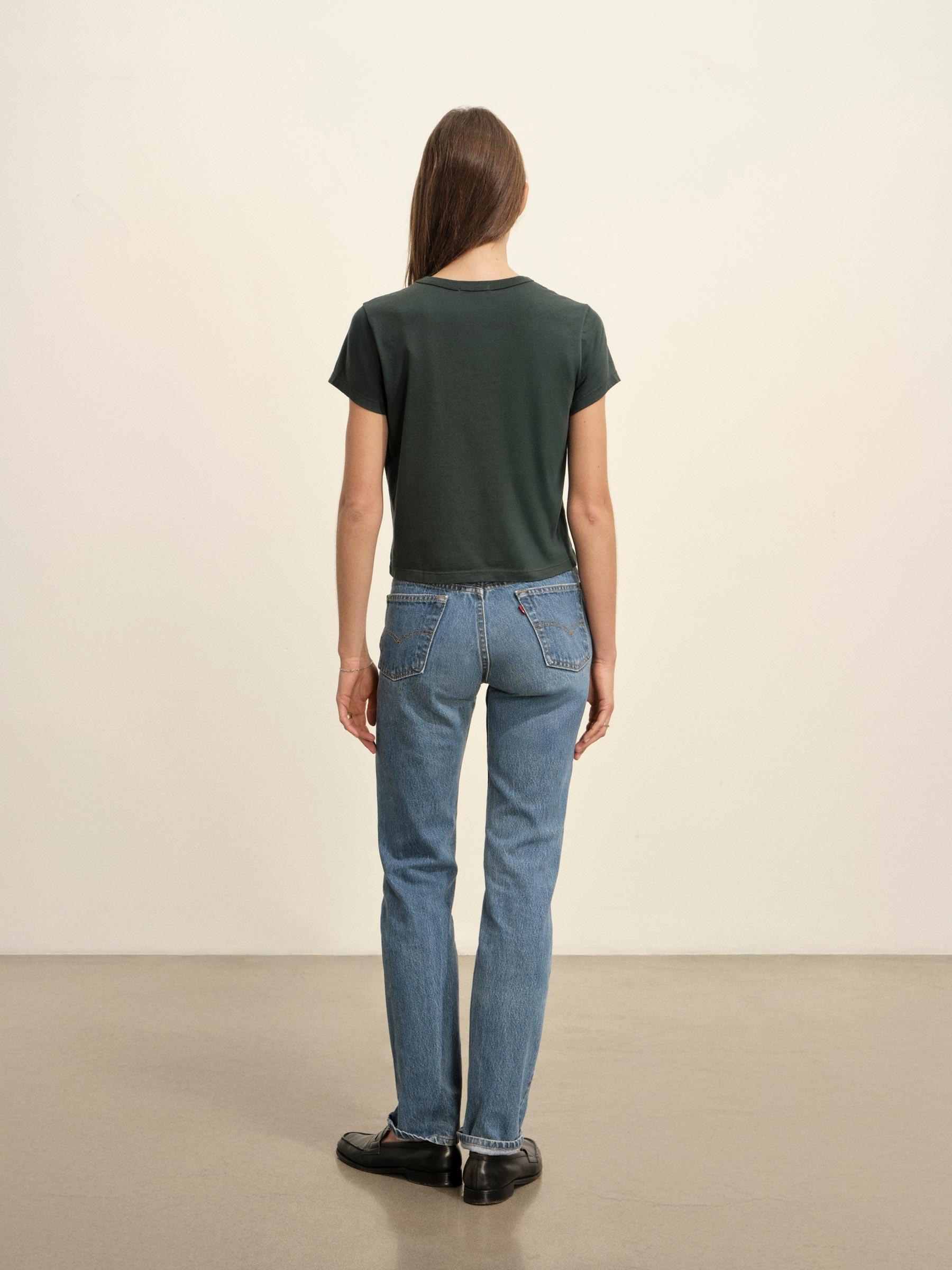 Dark Navy Pima Boxy Crew Product Image