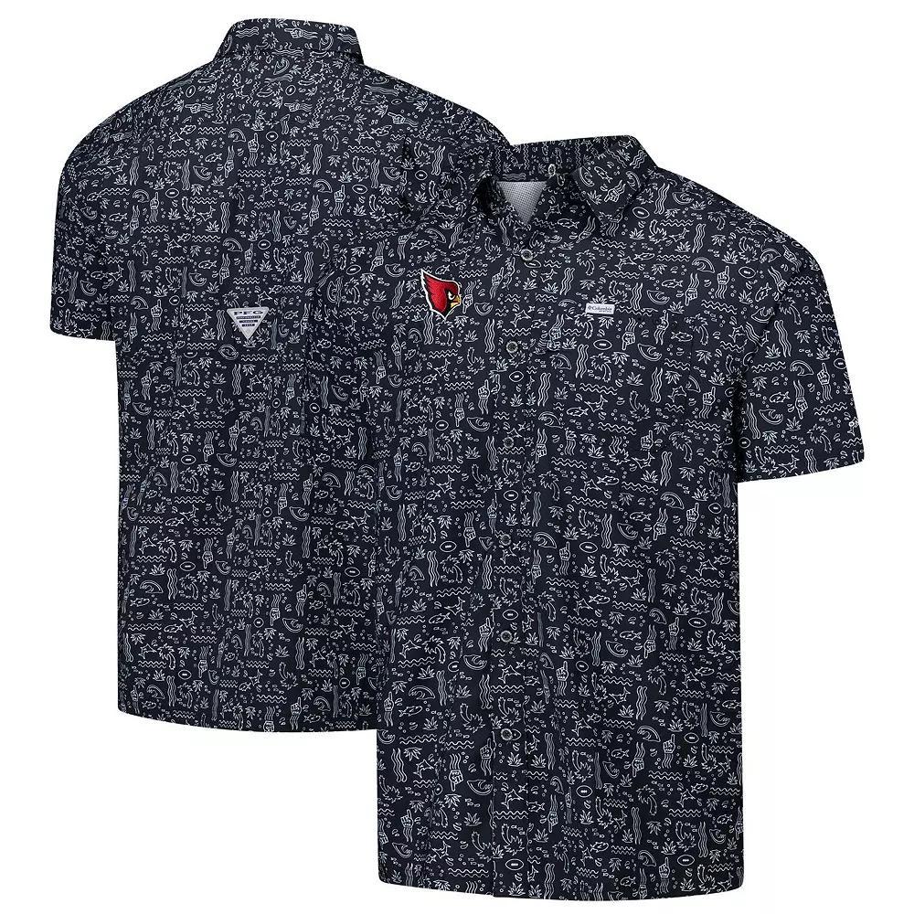 Men's Columbia PFG Black Arizona Cardinals Super Slack Tide Omni-Wick Button-Up Shirt,  Product Image