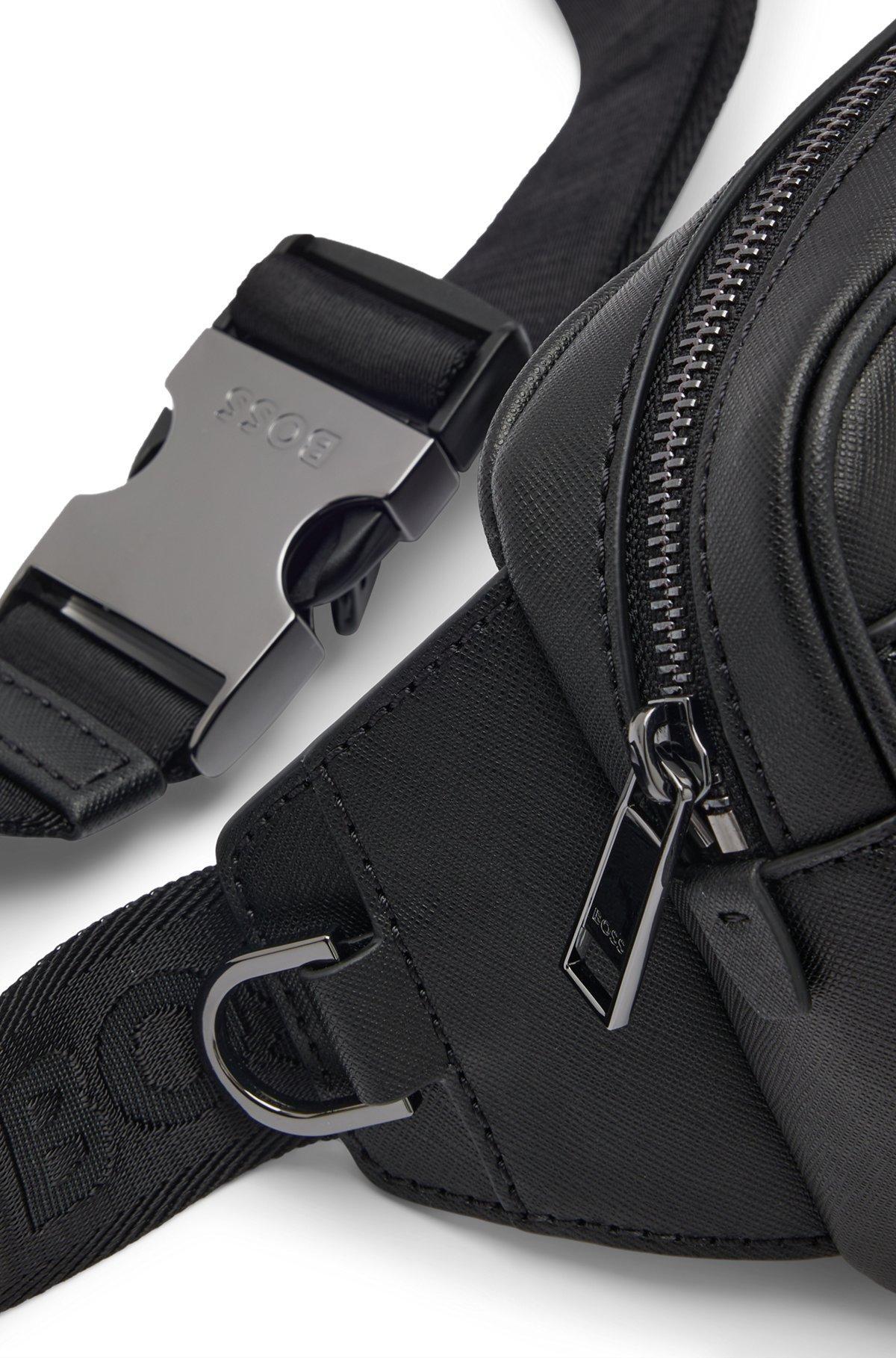 BOSS - Structured belt bag with monogram pattern - Black Product Image