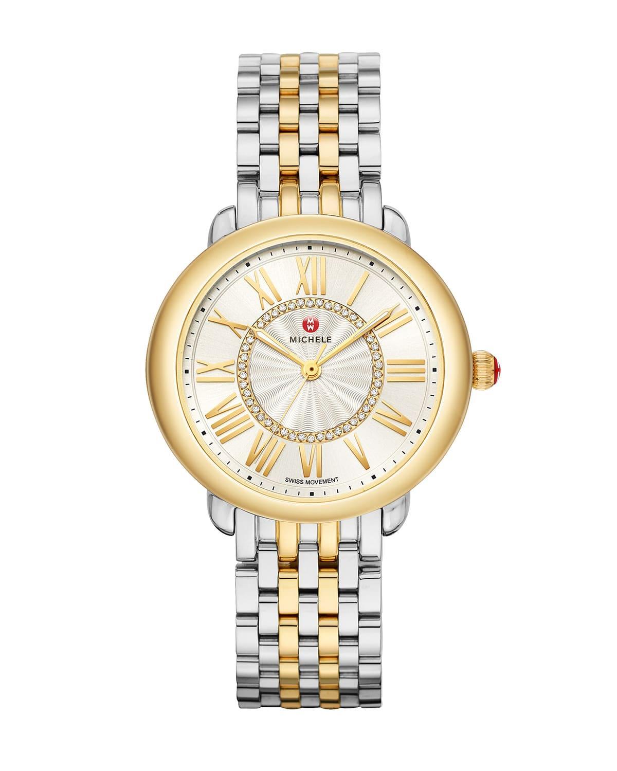 Womens Serein Mid Two-Tone Diamond Bracelet Watch Product Image