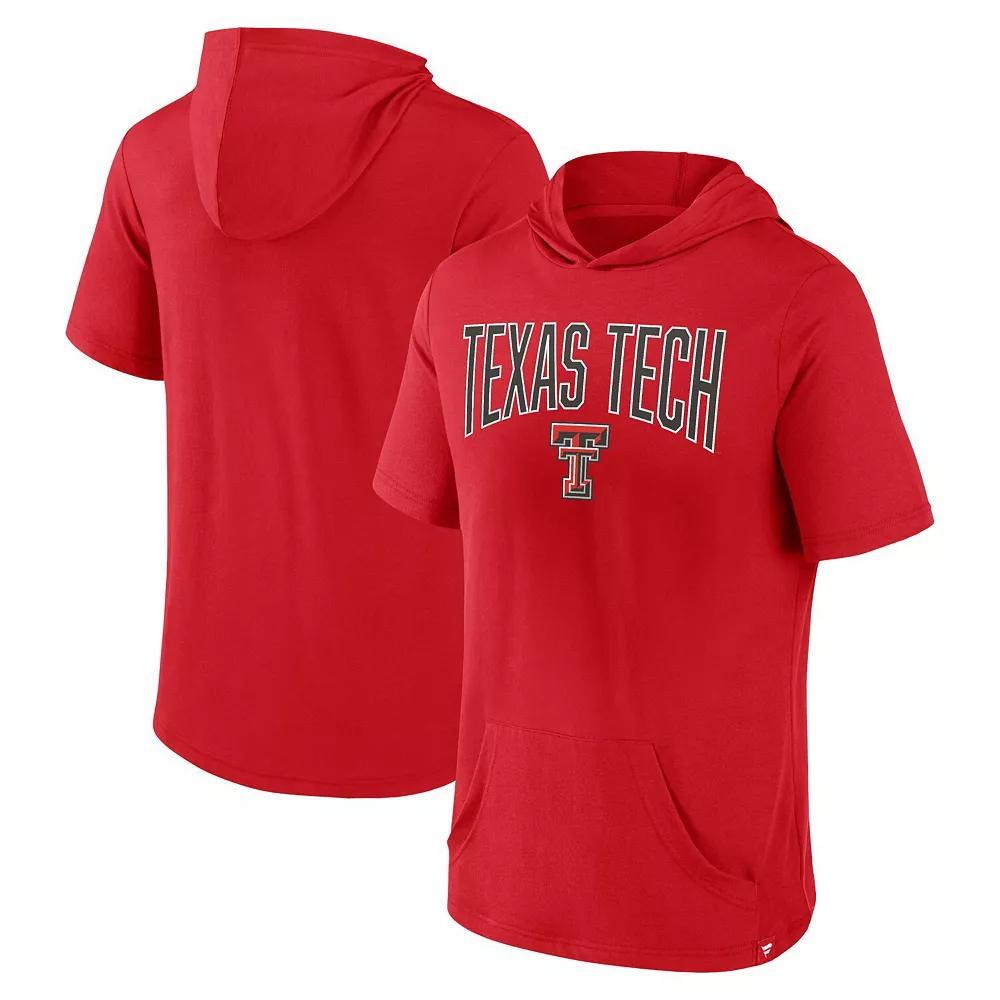 Men's Fanatics Branded Red Texas Tech Red Raiders Outline Lower Arch Hoodie T-Shirt, Size: Medium Product Image