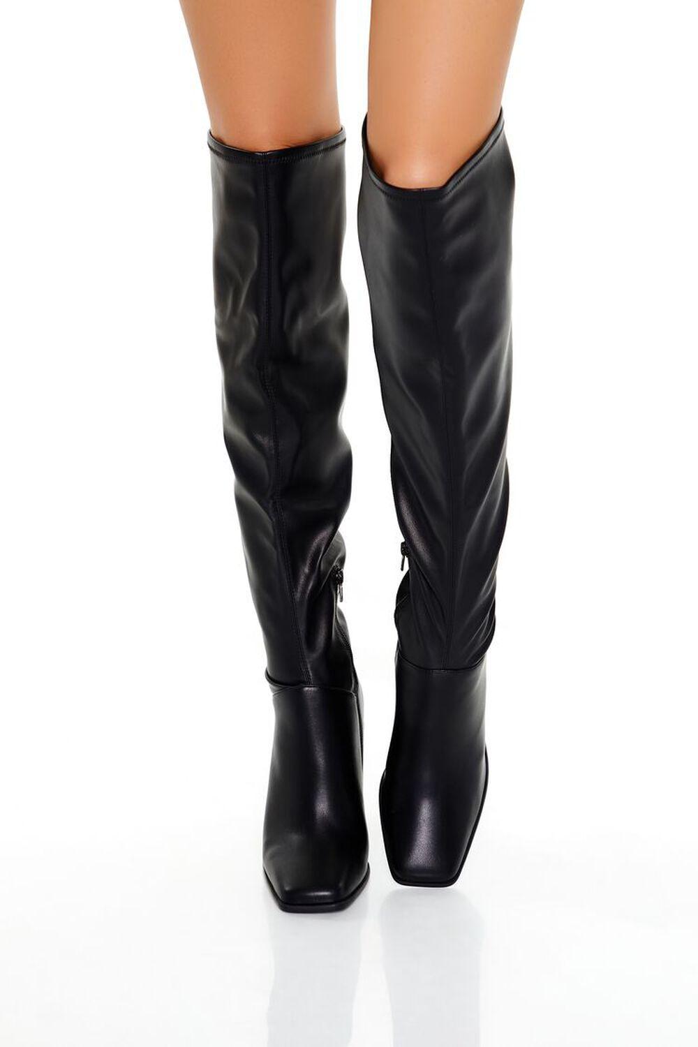 Faux Leather Over-the-Knee Boots | Forever 21 Product Image