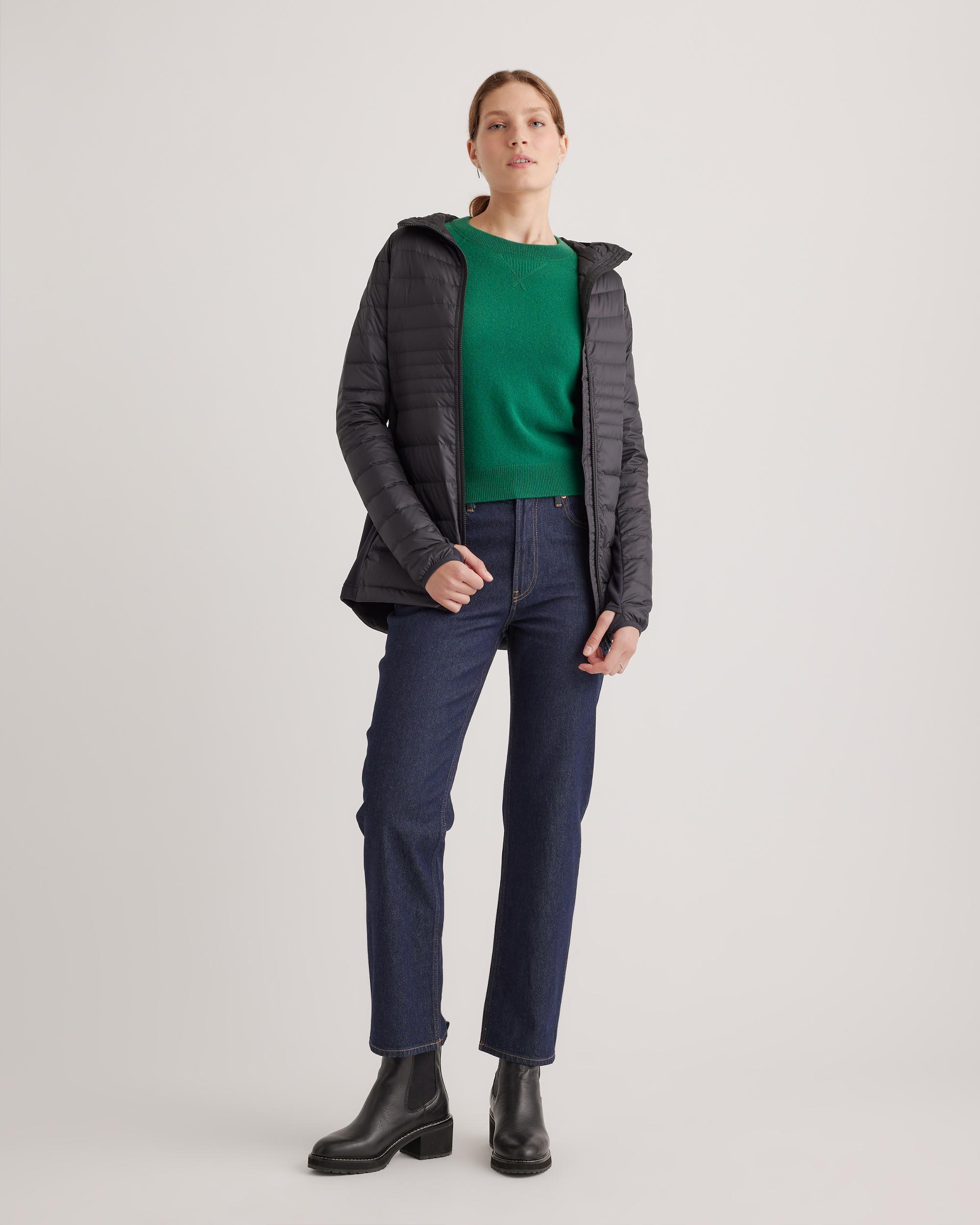 Quince | Women's Lightweight Down Packable Long Puffer Jacket Size XS, Recycled Polyester Product Image