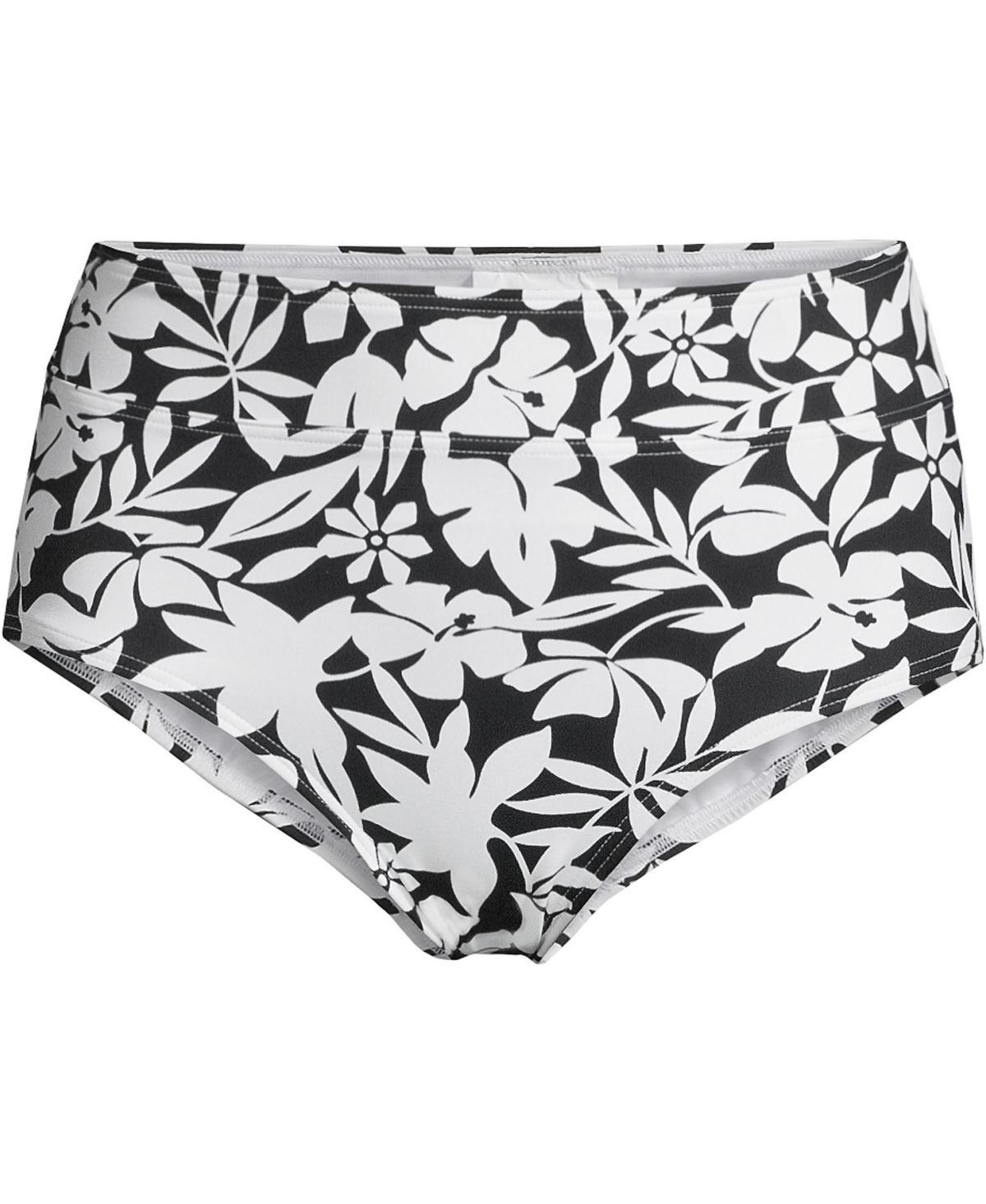 Womens Lands End Retro Tummy Slimmer High-Waist Bikini Bottoms Product Image