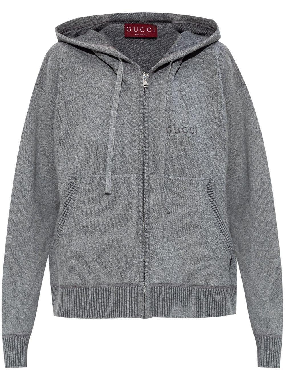 Logo Zip-up Sweatshirt In Grey Product Image