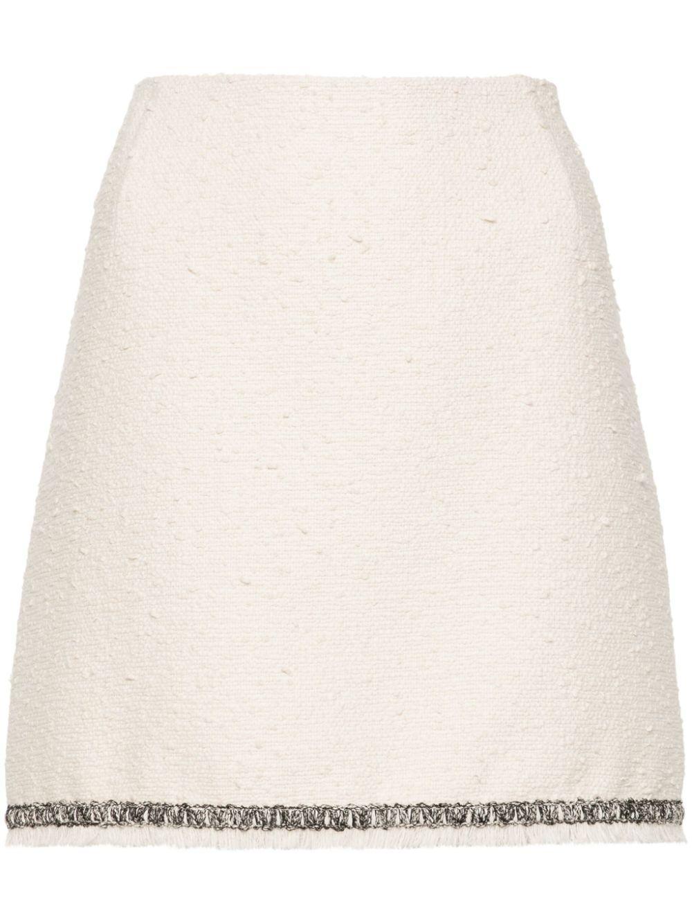 MONCLER Tweed Mini Skirt White Product Image