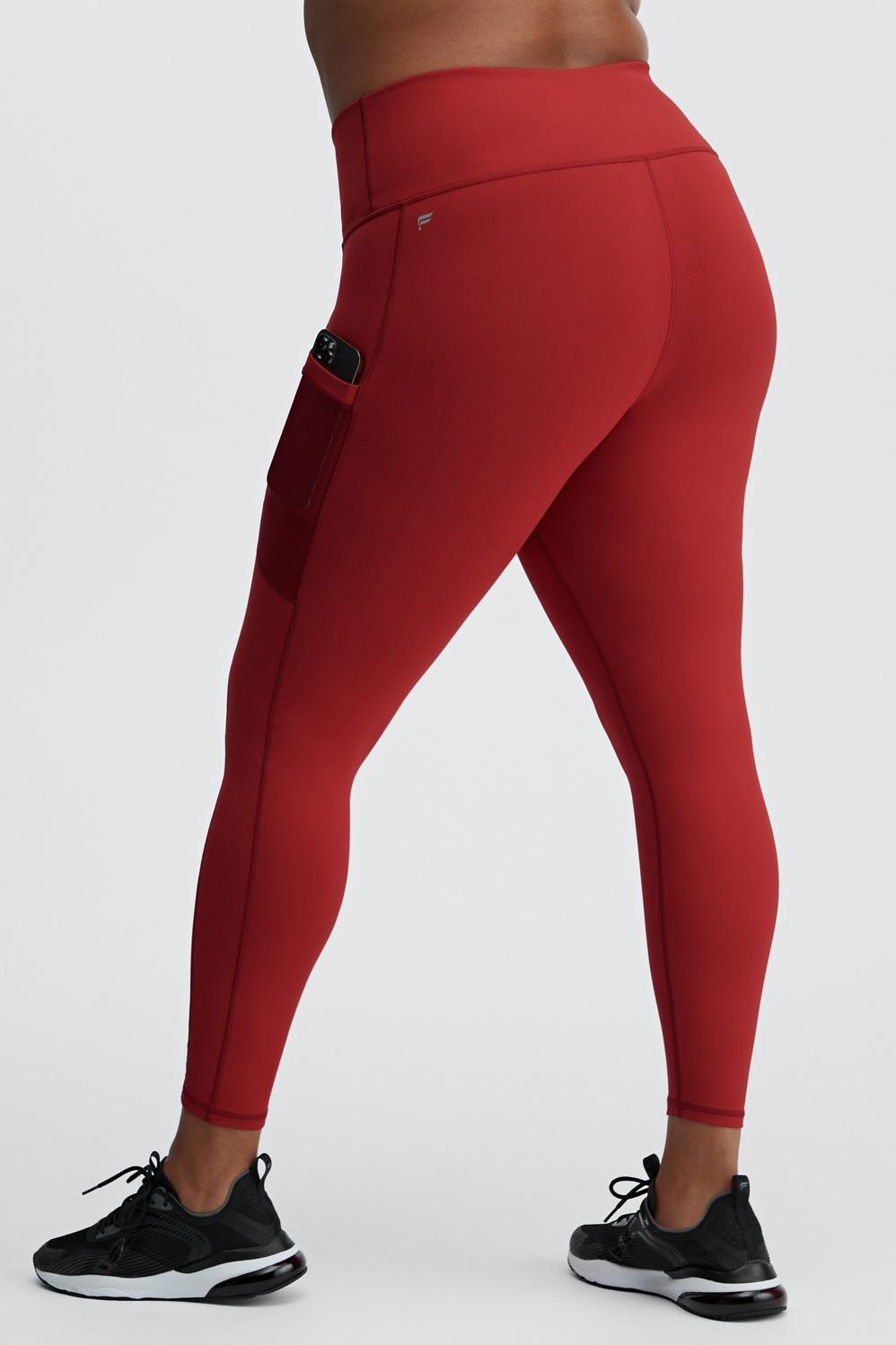 Fabletics On-The-Go High-Waisted Legging Womens red Size S Product Image