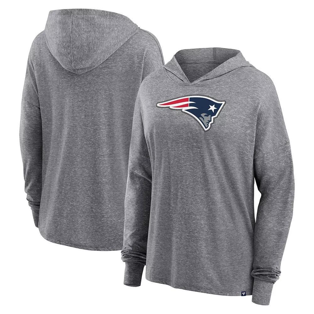 Women's Fanatics Branded Heather Gray New England Patriots Cozy Primary Pullover Hoodie, Size: Large, Grey Product Image