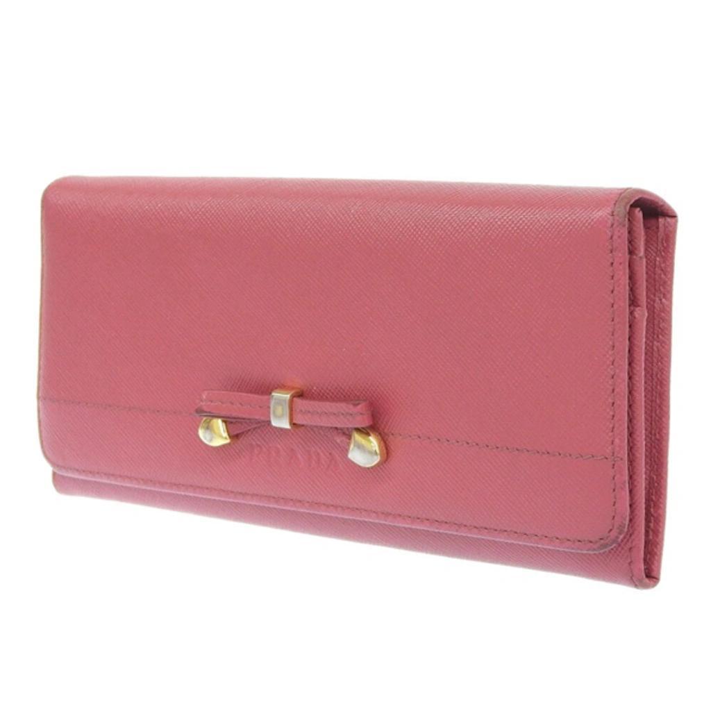 Ribbon Leather Wallet () In Pink Product Image