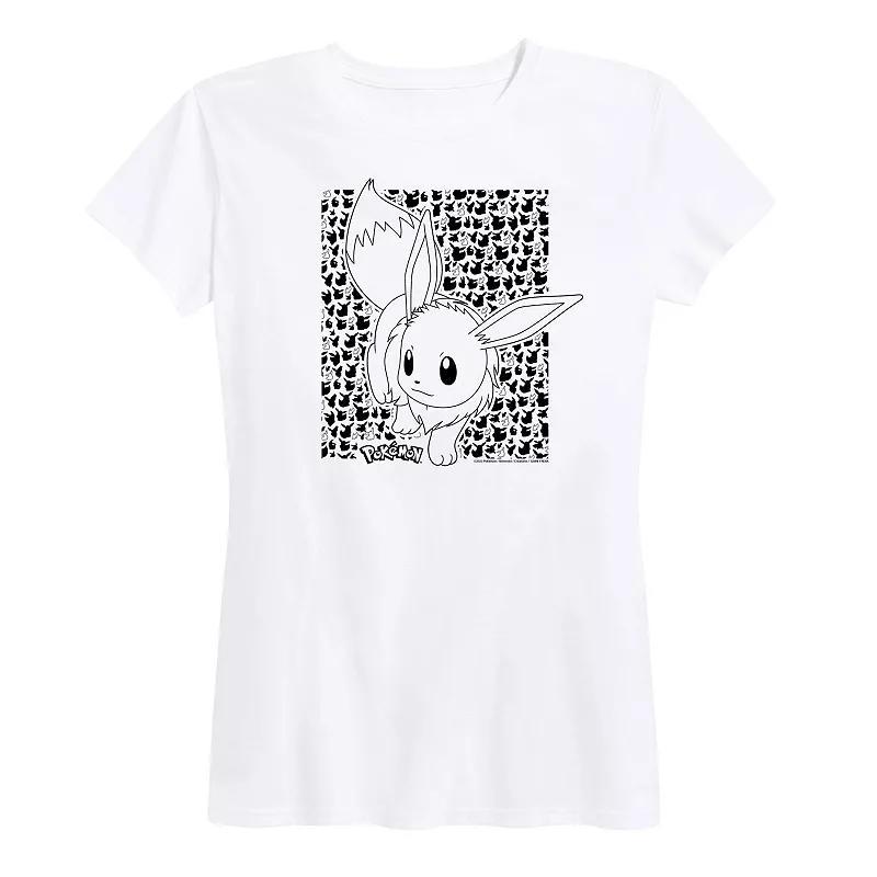 Women's Pokemon Eevee Pattern Graphic Tee,  Product Image