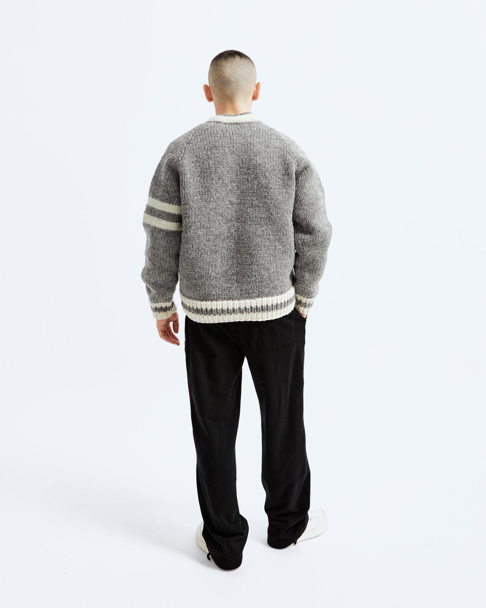 Handknit Collegiate Sweater Male Product Image