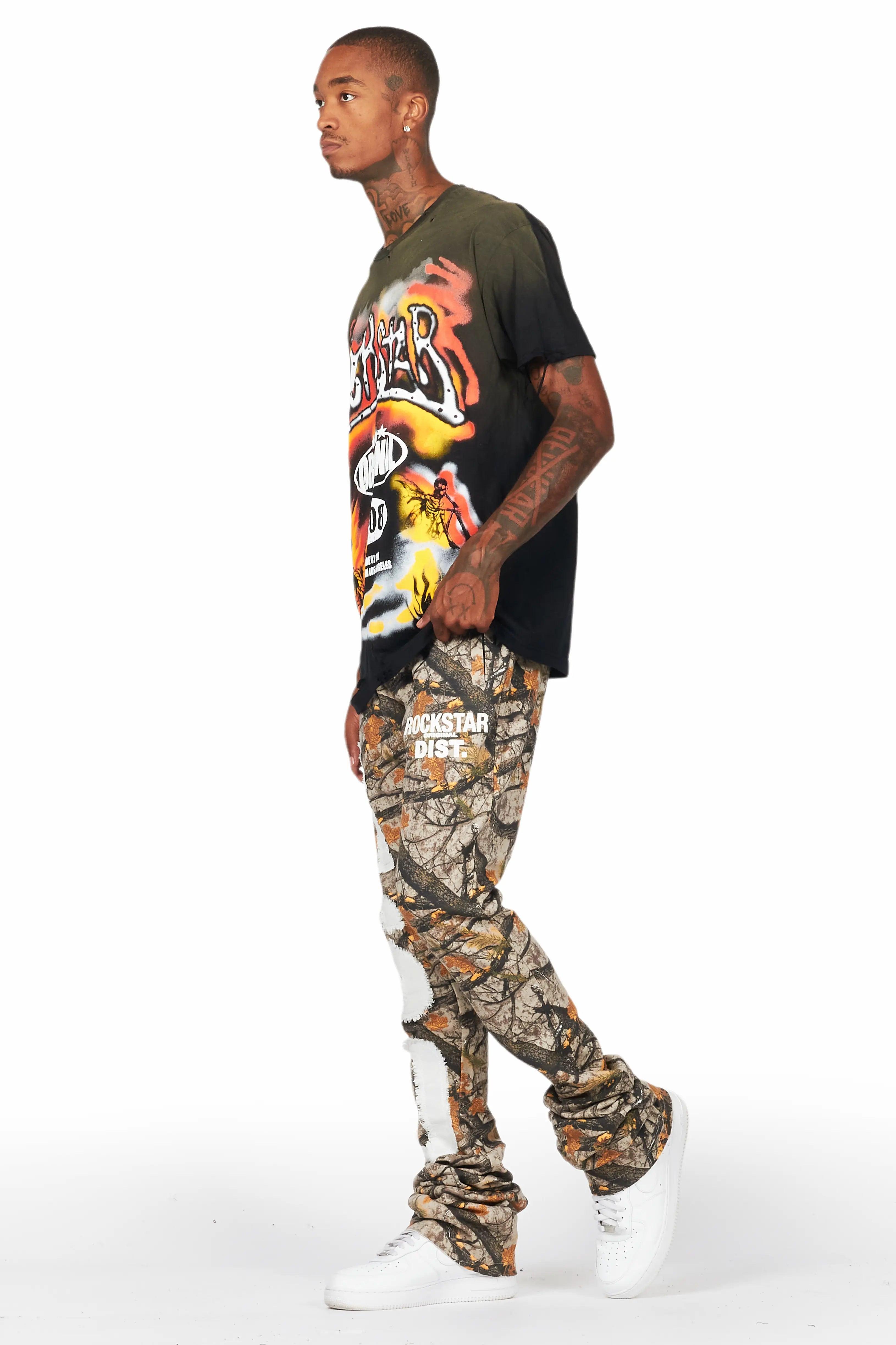 Bansi Tree Camo Super Stacked Trackpant Male Product Image