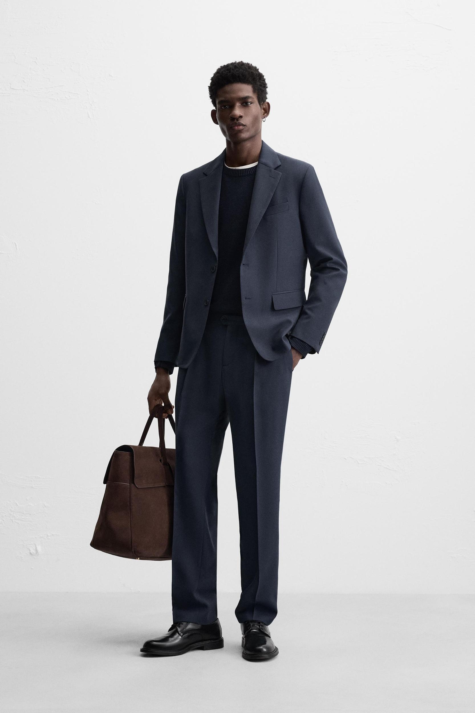 WOOL BLEND SUIT PANTS Product Image