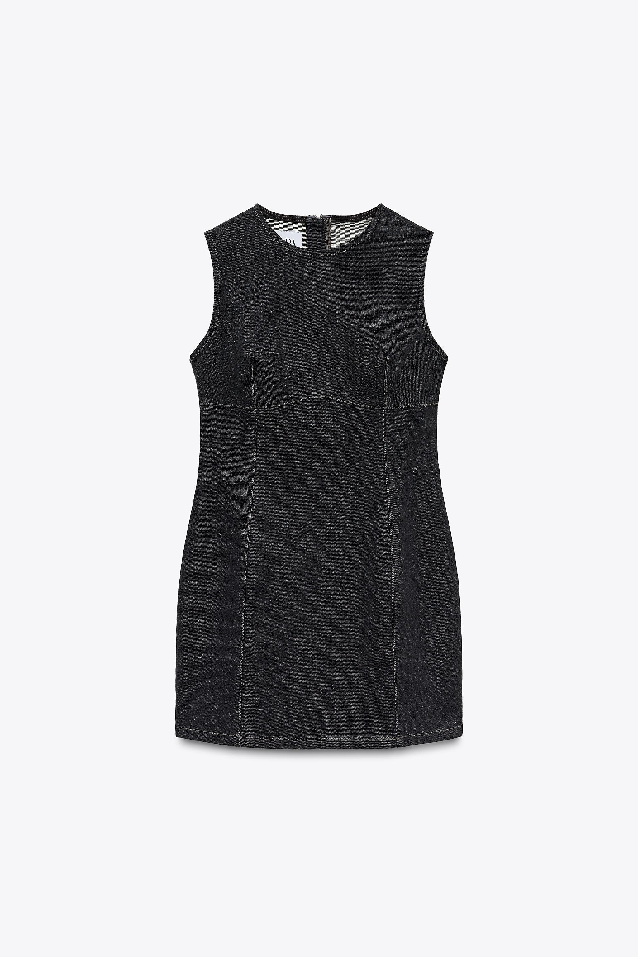 DENIM EFFECT MINI DRESS Product Image