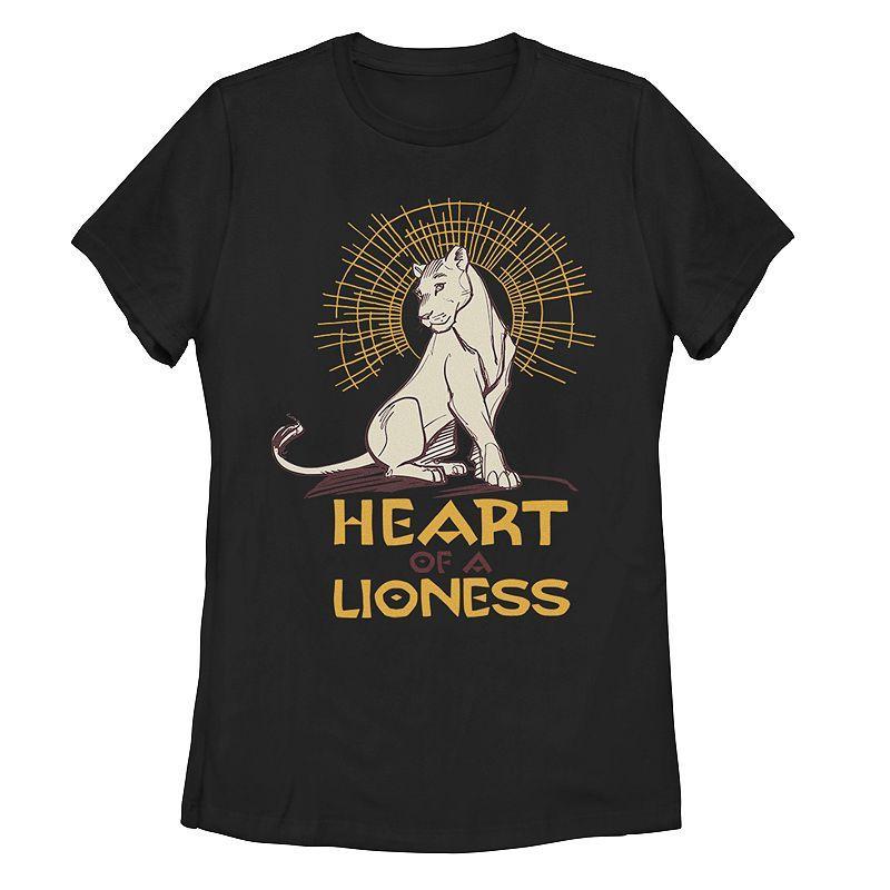 Juniors' Disney's The Lion King Nala "Heart Of A Lioness" Tee Shirt, Girl's, Size: Medium, Black Product Image