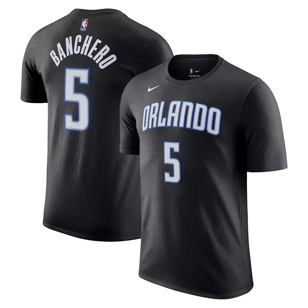 Men's Nike Paolo Banchero Black Orlando Magic Icon 2022/23 Name & Number T-Shirt,  Product Image