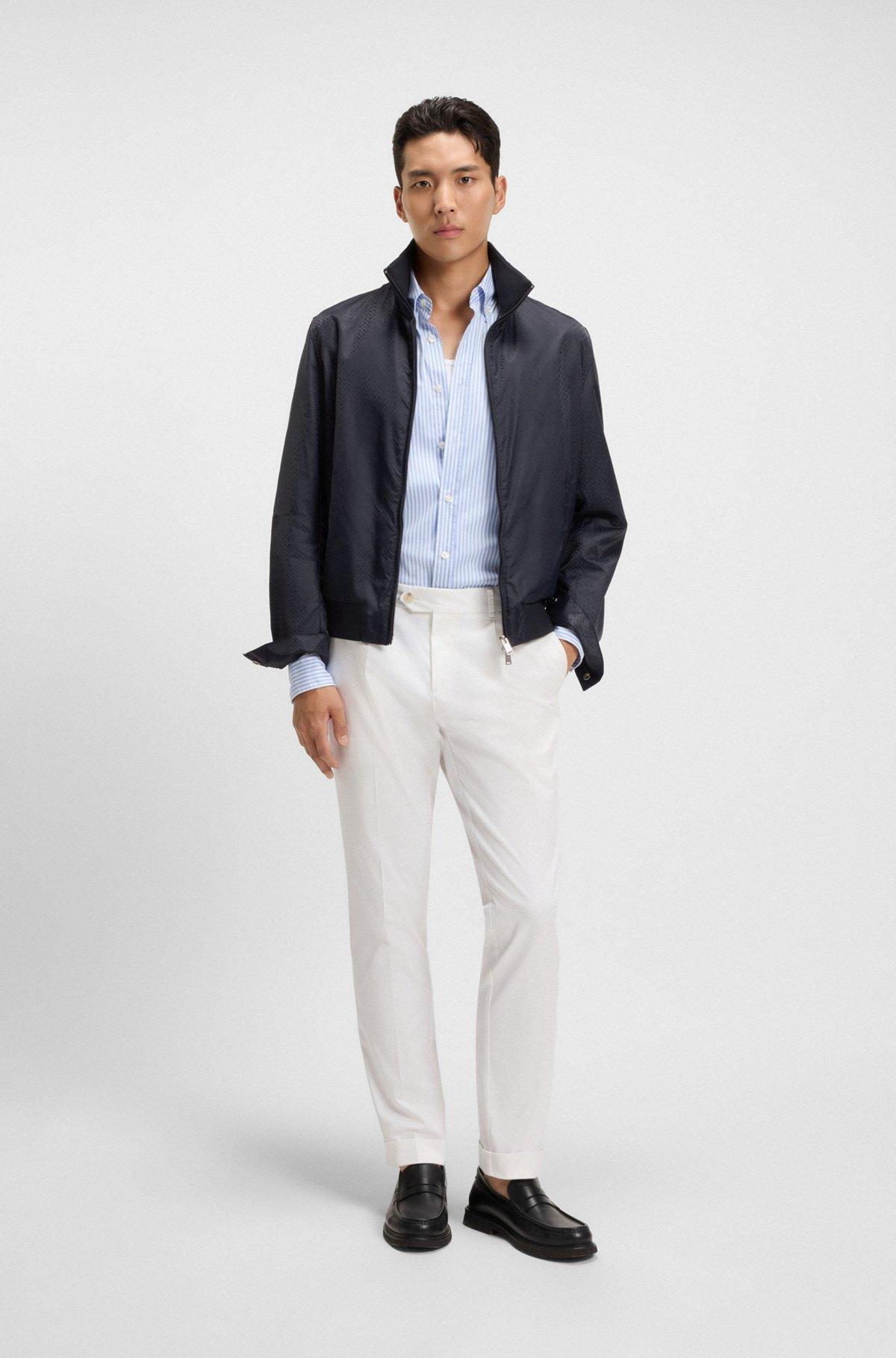 Water-repellent jacket with monogram jacquard Product Image