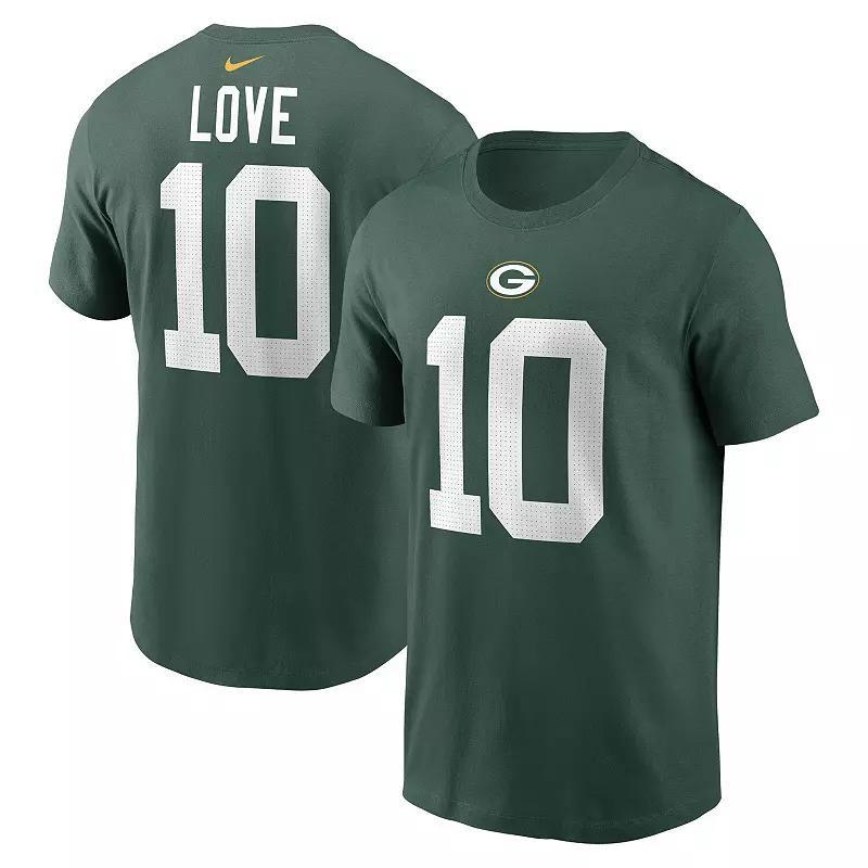 Mens Nike Jordan Love Green Green Bay Packers Player Name and Number T-shirt Product Image