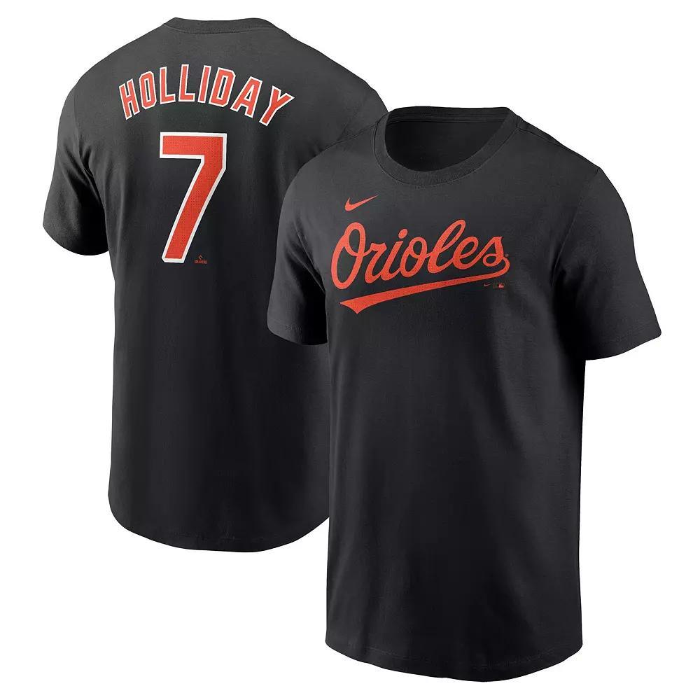 Men's Nike Jackson Holliday Black Baltimore Orioles Fuse Name & Number T-Shirt,  Product Image
