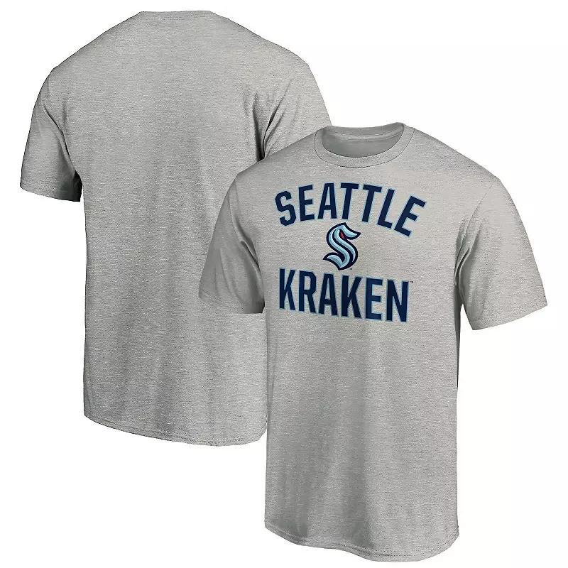 Mens Fanatics Heathered Gray Seattle Kraken Big and Tall Victory Arch T-shirt Product Image