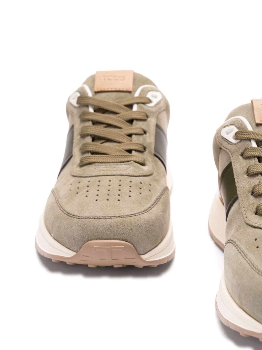 leather-trim suede sneakers Product Image