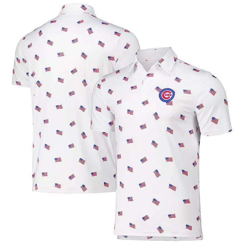 Men's Antigua White Chicago Cubs  Americana Polo, Size: 3XL Product Image