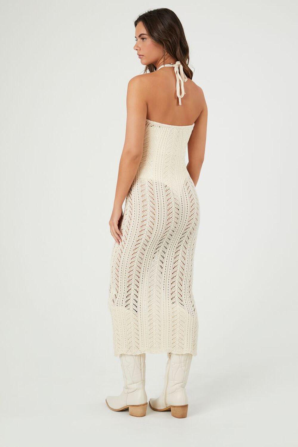 Sheer Crochet Halter Midi Dress | Forever 21 Product Image