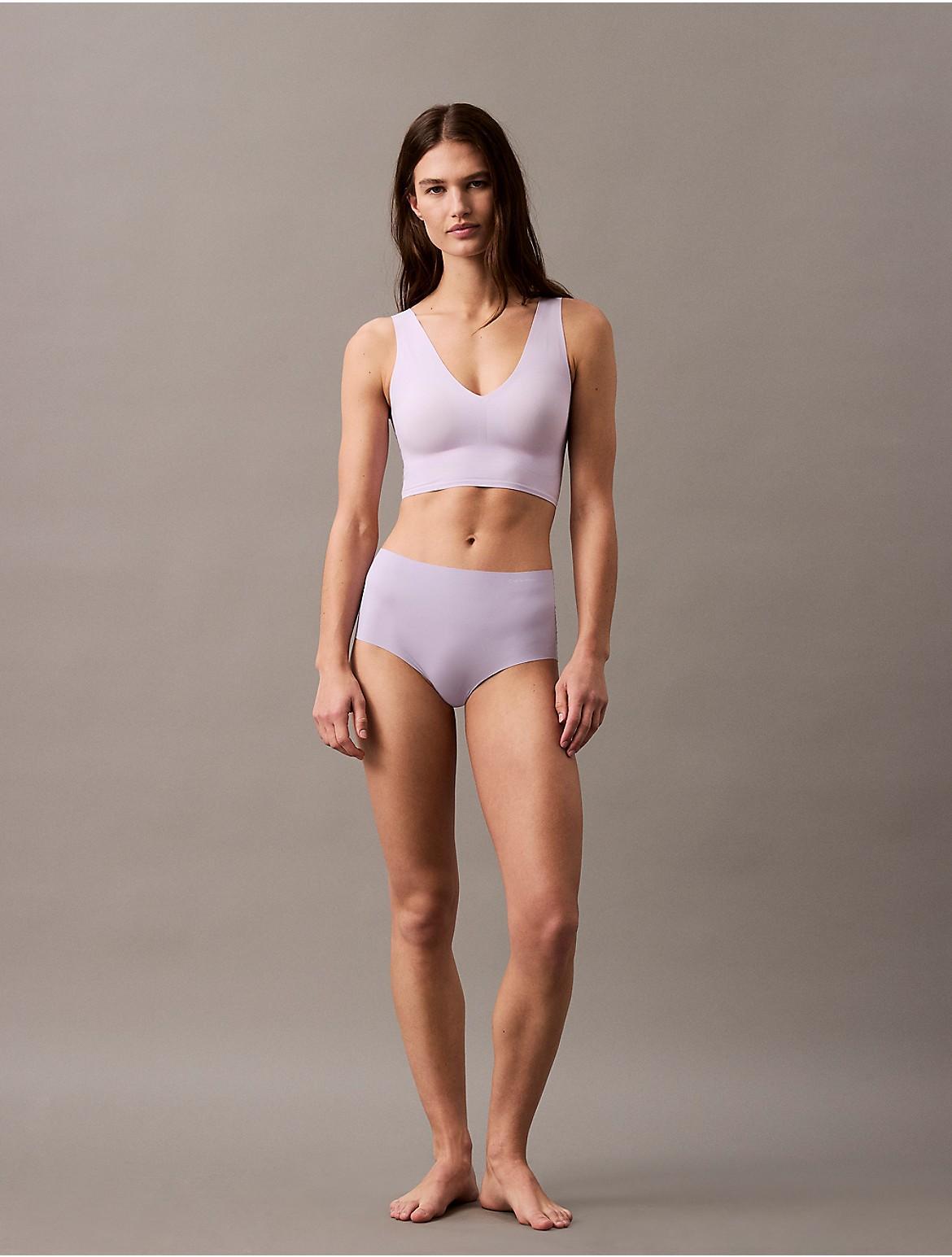 Calvin Klein Womens Invisibles Lightly Lined V-Neck Bralette - Green Product Image