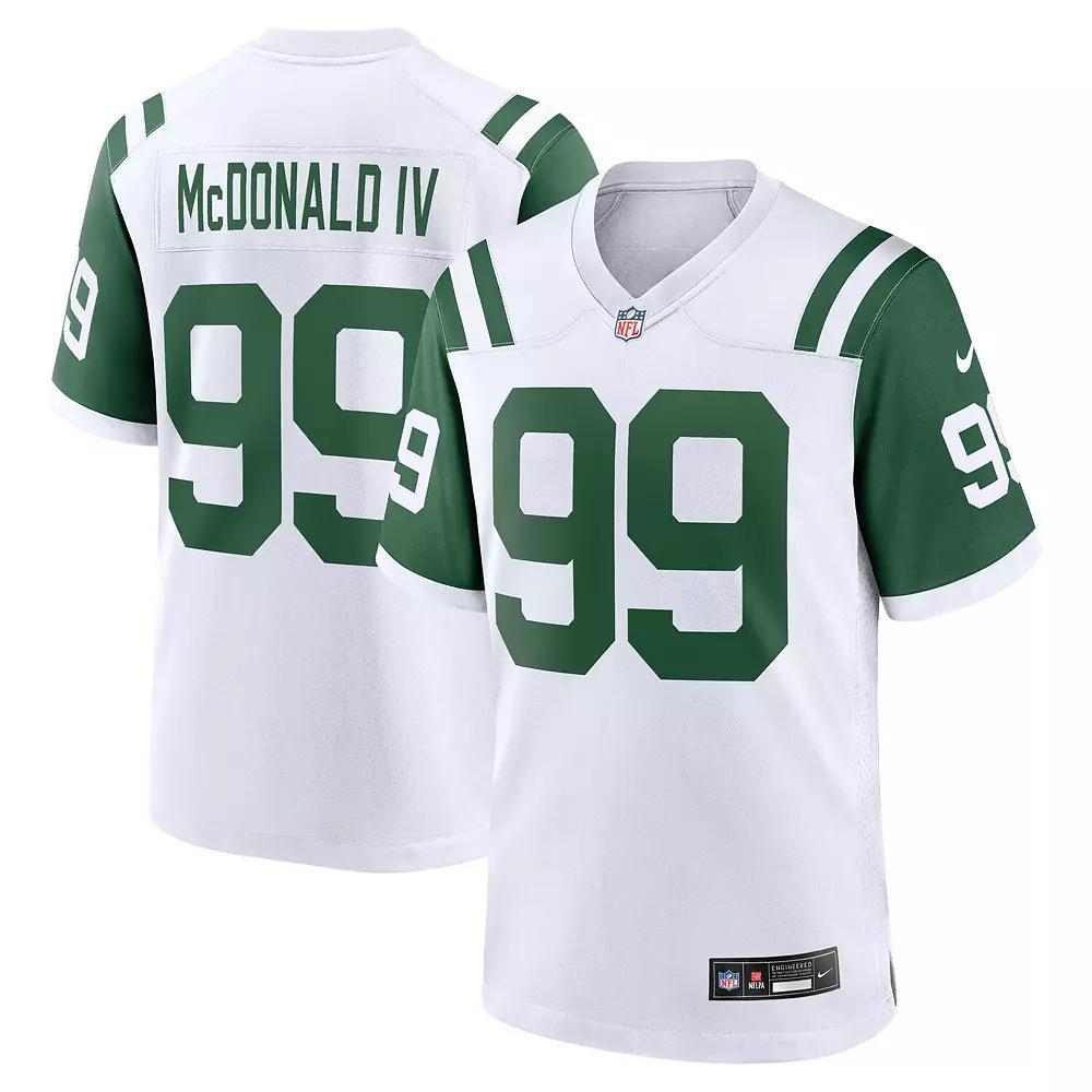 Men's Nike Will McDonald IV White New York Jets Classic Alternate Game Jersey, Size: Small Product Image