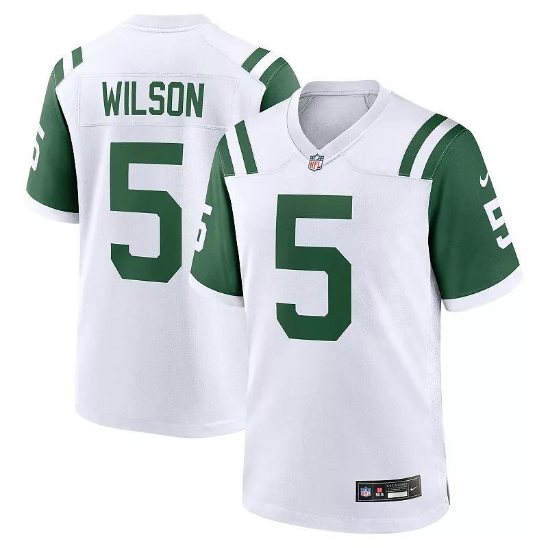 Men's Nike Garrett Wilson White New York Jets Classic Alternate Game Jersey, Size: Medium Product Image