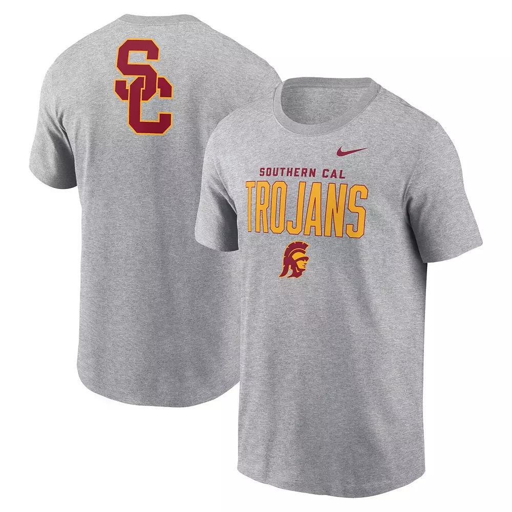 Men's Nike Heather Gray USC Trojans Campus 2-Hit Primary Mascot T-Shirt,  Product Image