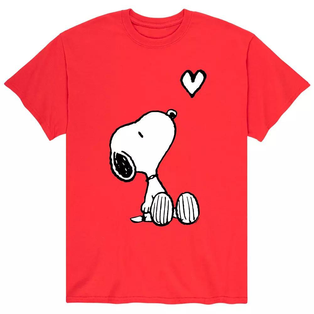Men's Peanuts Snoopy Valentine's Day Heart Tee,  Product Image