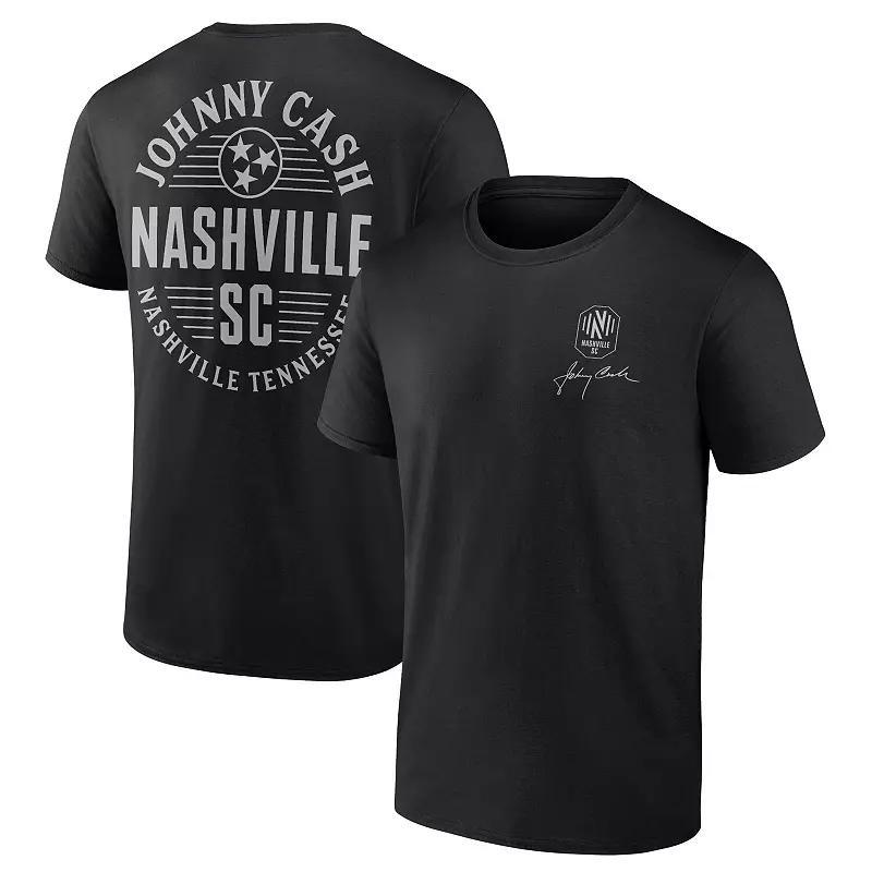 Men's Fanatics Branded Black Nashville SC Johnny Cash Oval T-Shirt,  Product Image