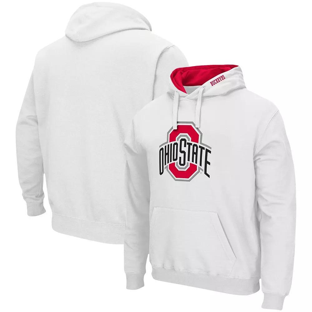 Men's Colosseum White Ohio State Buckeyes Arch & Logo 3.0 Pullover Hoodie,  Product Image