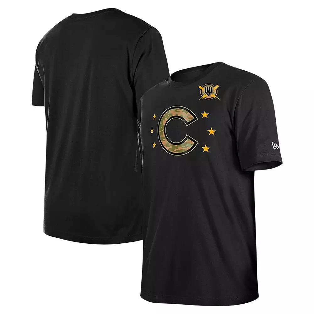 Men's New Era Black Chicago Cubs 2024 Armed Forces Day T-Shirt,  Product Image