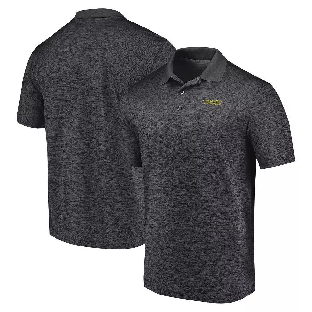 Men's Fanatics Branded  Heather Charcoal Oregon Ducks Primary Logo Polo, Size: Large Product Image