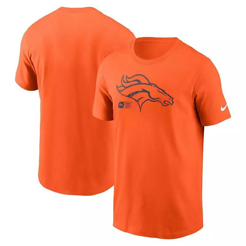 Men's Nike Orange Denver Broncos Faded Essential T-Shirt, Size: Large Product Image