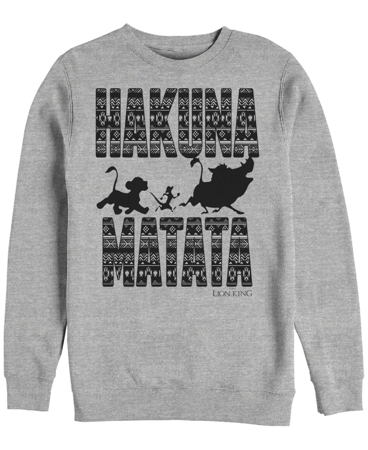 Disney Mens Lion King Hakuna Matata, Crewneck Fleece Product Image