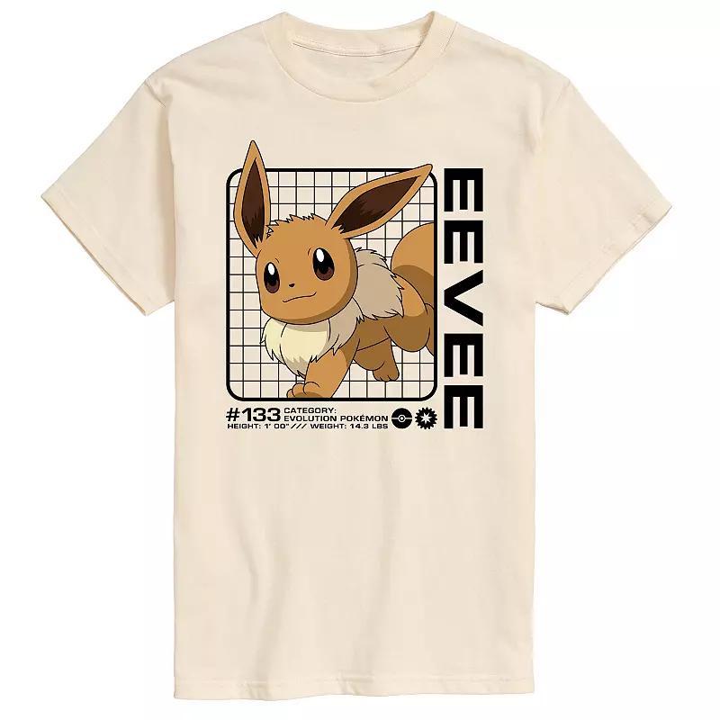 Men's Pokemon Eevee Stats Graphic Tee, Size: XL, Yellow Product Image