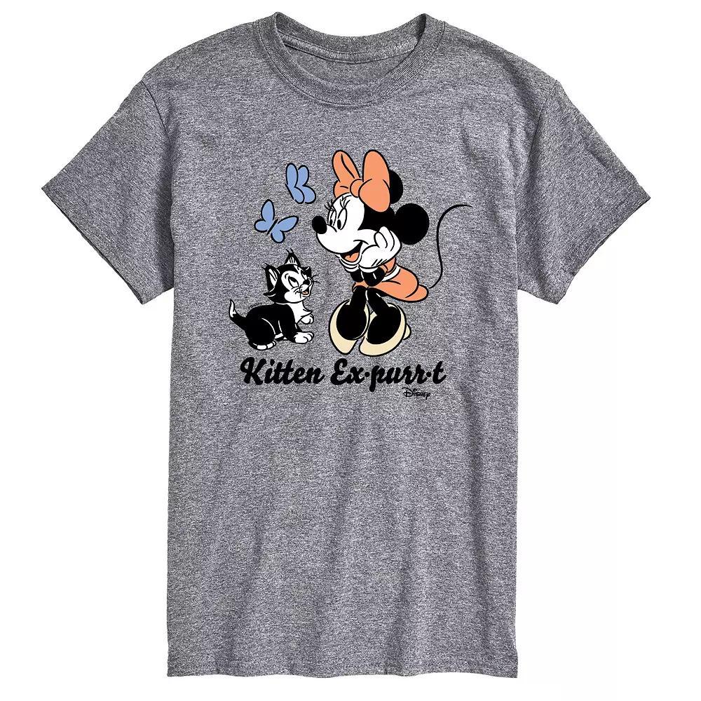 Disney's Minnie Mouse & Figaro Men's Kitten Expurrt Graphic Tee,  Product Image