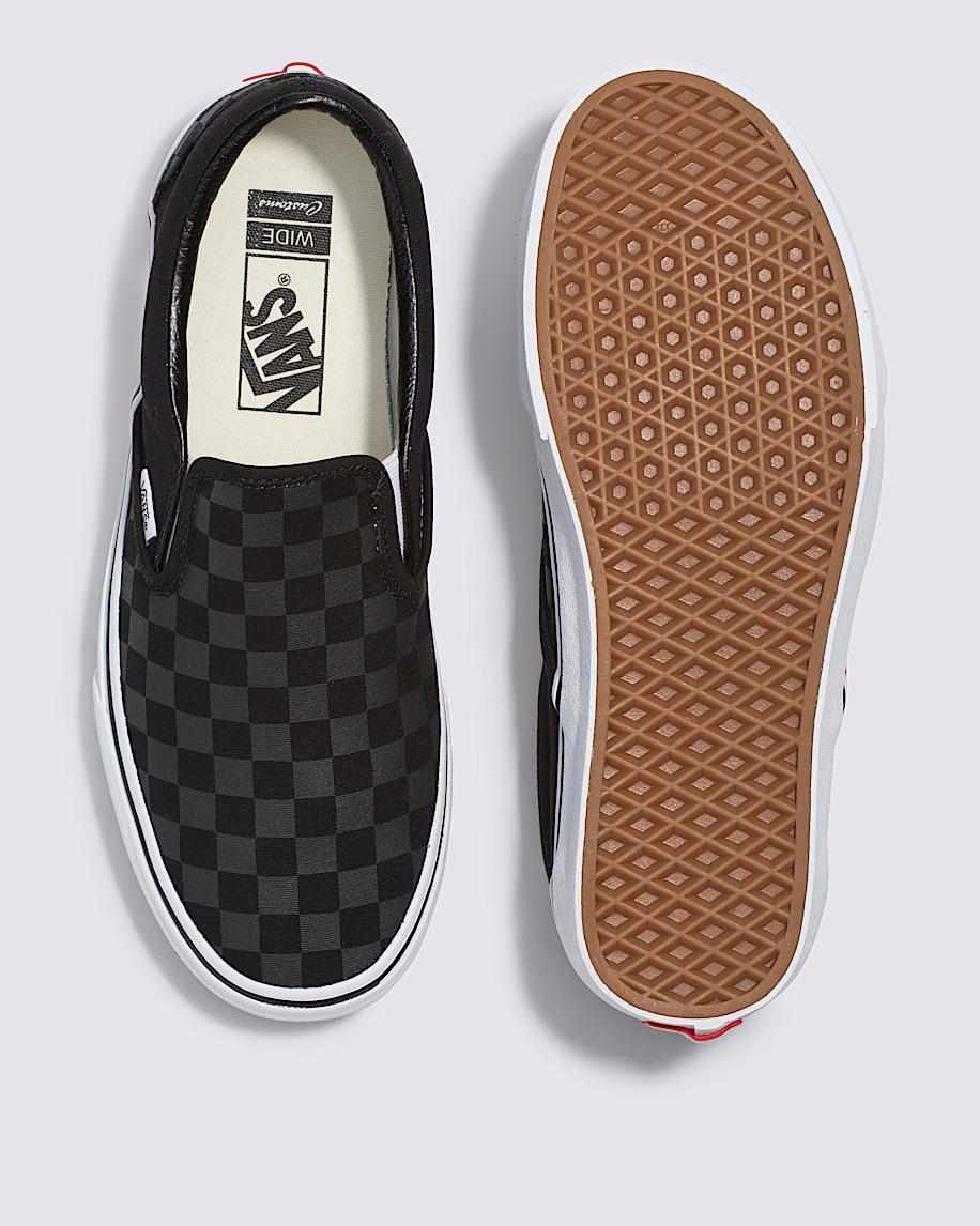 Customs Classic Slip-On Checkerboard Wide Shoe in Customs| Vans US Product Image