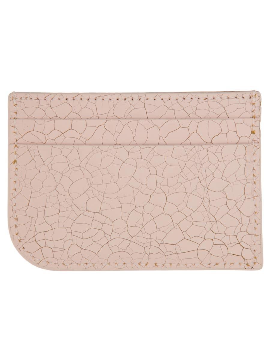 ALEXANDER MCQUEEN Leather Card Holder In Pink Product Image