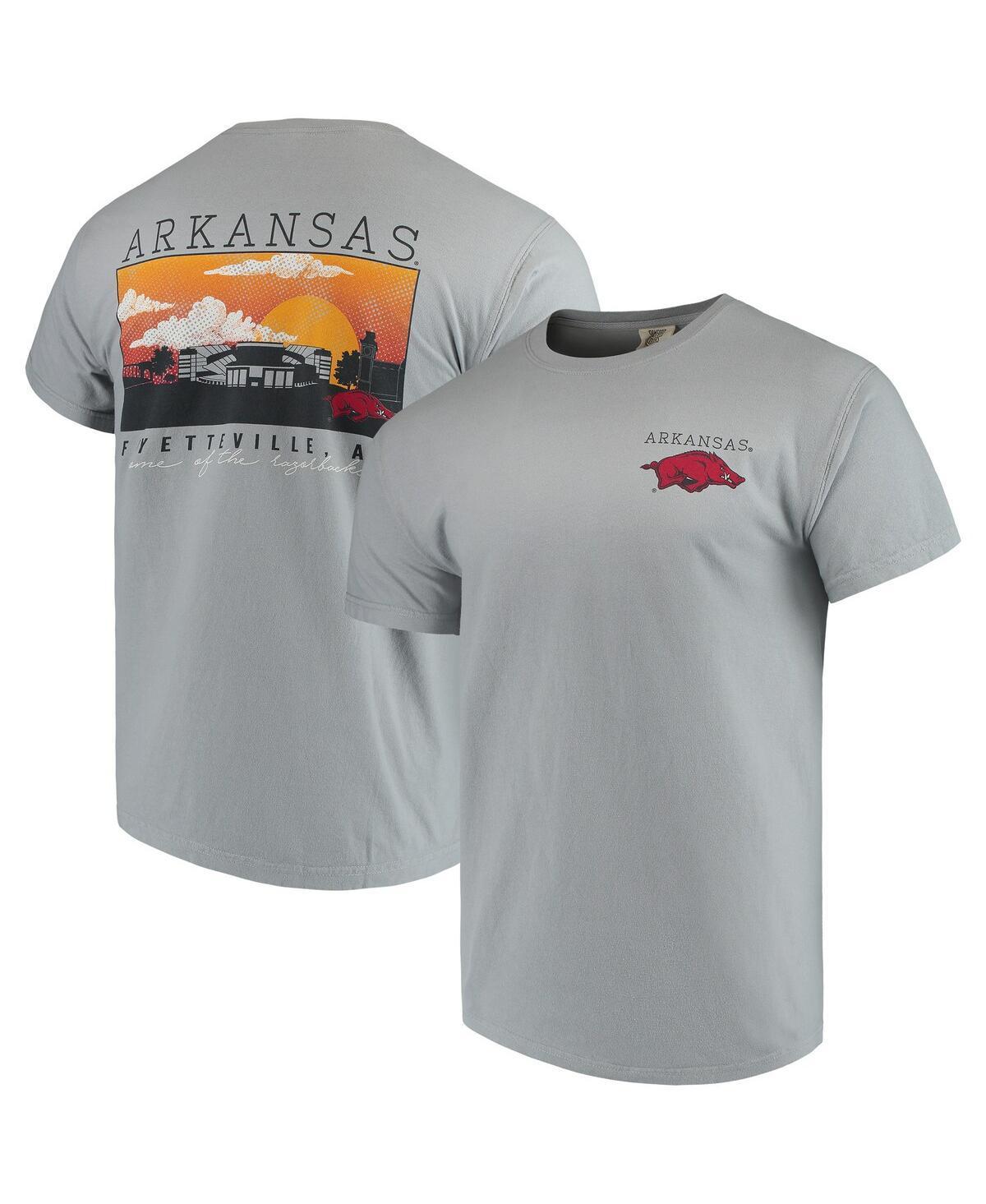 Mens Gray Arkansas Razorbacks Comfort Colors Campus Scenery T-Shirt Product Image