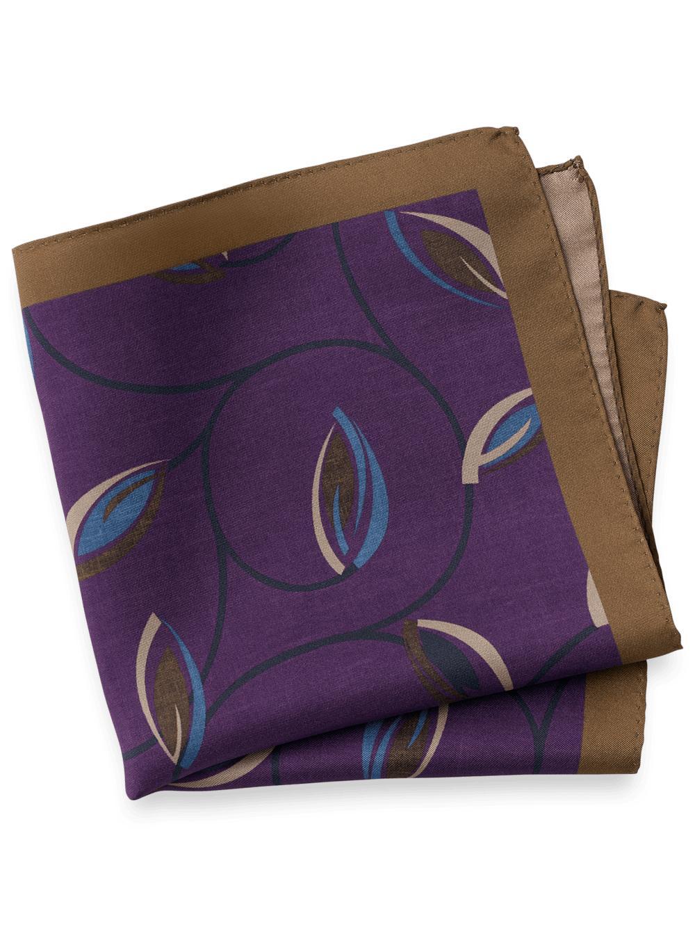 Botanical Silk Pocket Square - Purple Multi Product Image