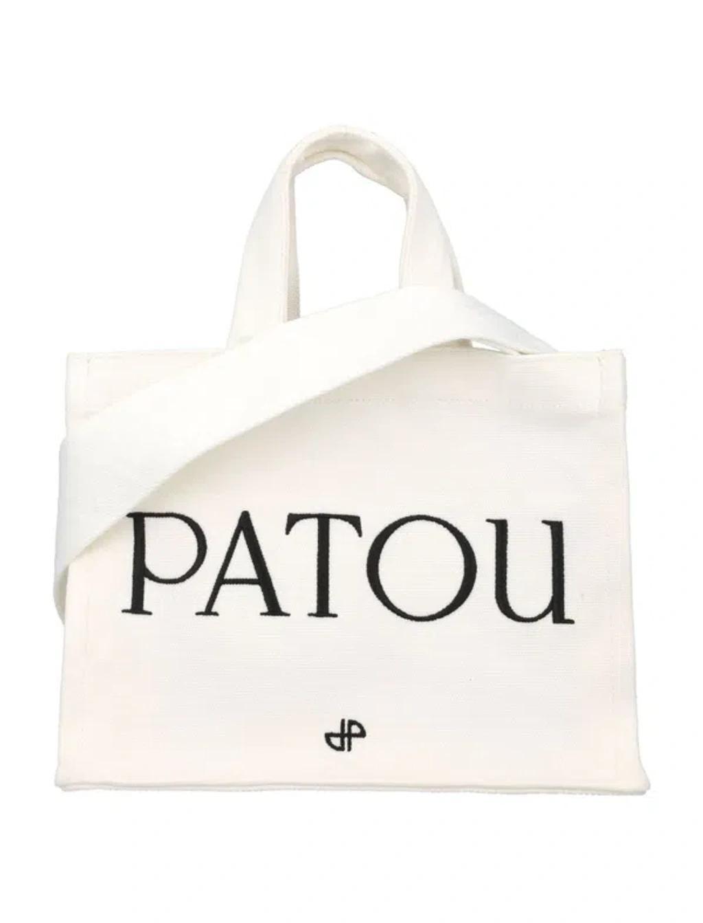 PATOU Organic-cotton Tote Bag In White Product Image