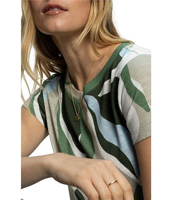 Sanctuary The Perfect Tee Crew Neck Abstract Print Short Sleeve Top Product Image