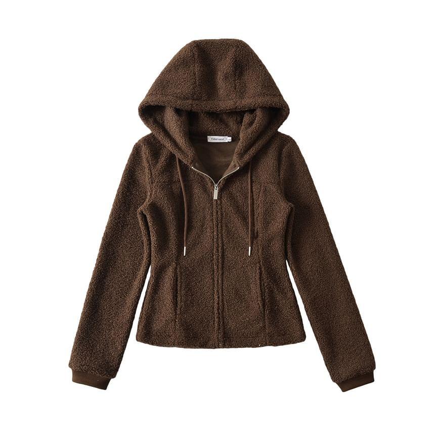 Fleece Hooded Zip-Up Jacket Product Image