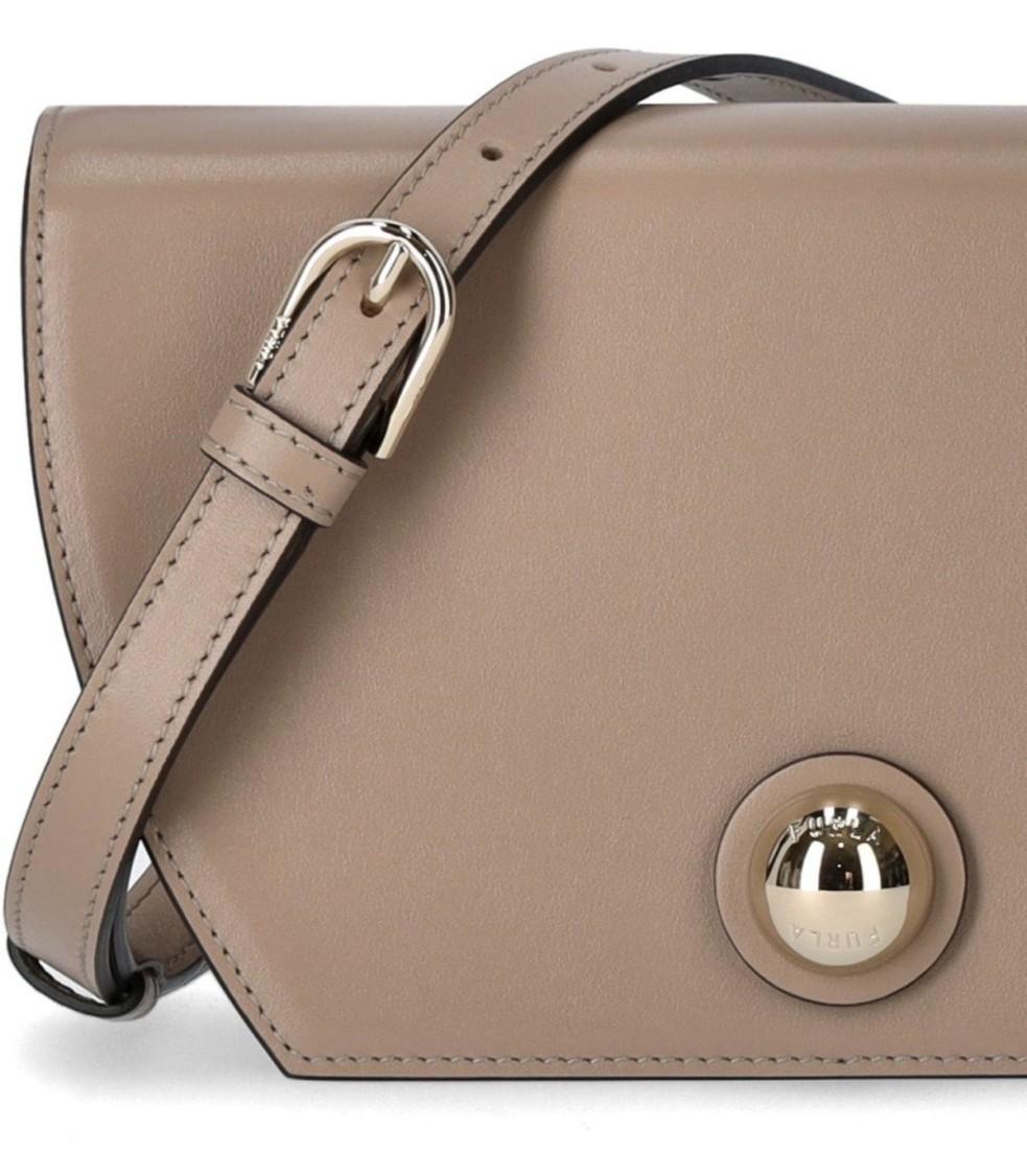 FURLA Sfera Mini Greige Handbag In Beige Product Image