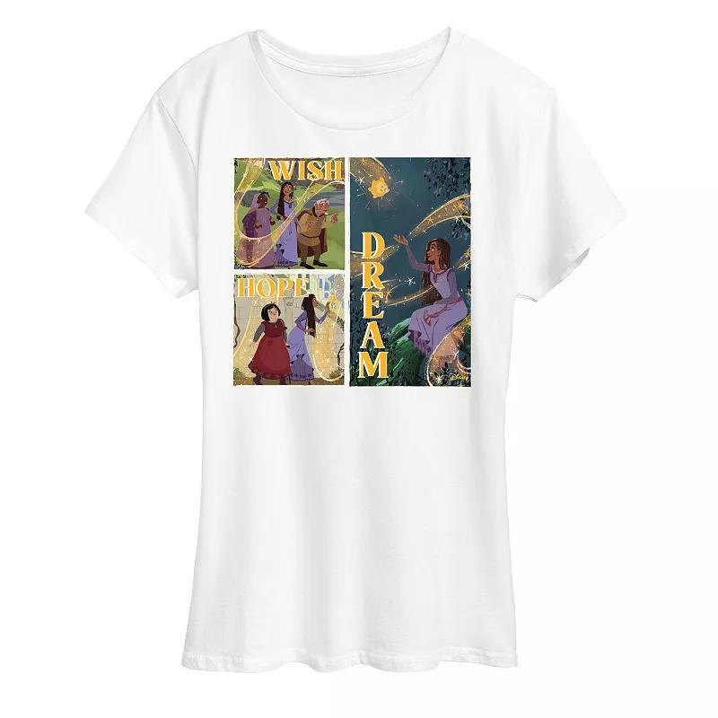 Disney's Wish Women's Wish Hope Dream Graphic Tee, Girl's, Size: Small, White Product Image